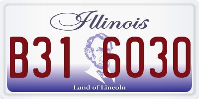 IL license plate B316030
