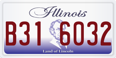 IL license plate B316032