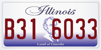 IL license plate B316033