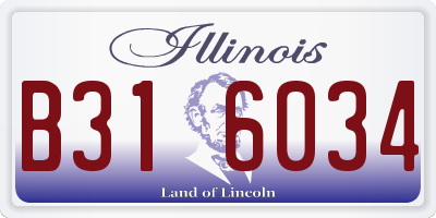 IL license plate B316034