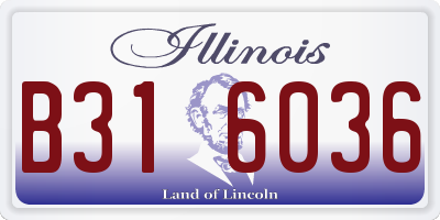 IL license plate B316036