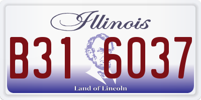 IL license plate B316037