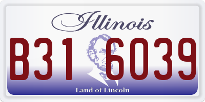 IL license plate B316039