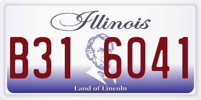 IL license plate B316041