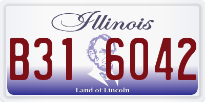 IL license plate B316042