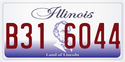 IL license plate B316044