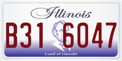 IL license plate B316047