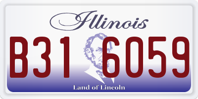 IL license plate B316059