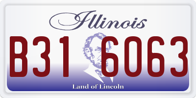 IL license plate B316063