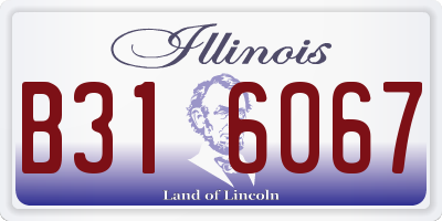 IL license plate B316067