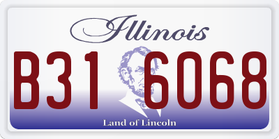 IL license plate B316068