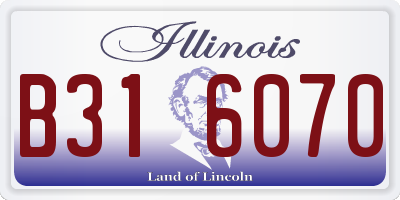 IL license plate B316070