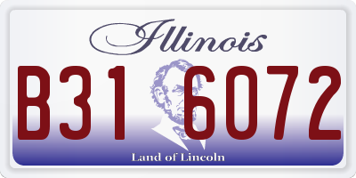 IL license plate B316072