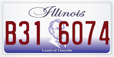 IL license plate B316074