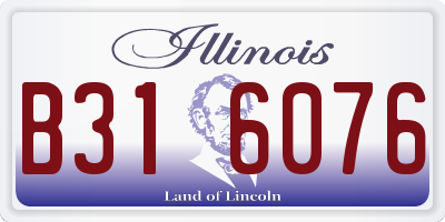 IL license plate B316076