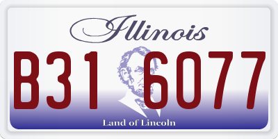IL license plate B316077