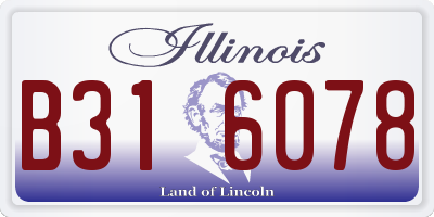 IL license plate B316078