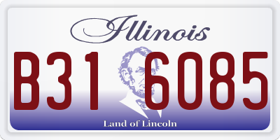 IL license plate B316085