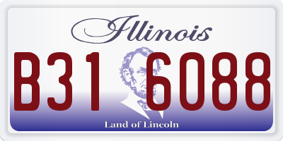 IL license plate B316088