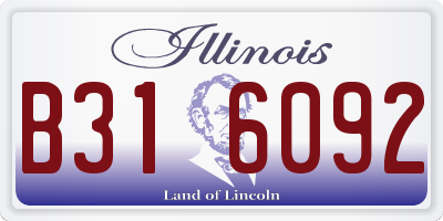 IL license plate B316092