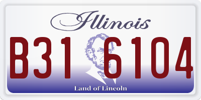 IL license plate B316104