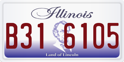 IL license plate B316105