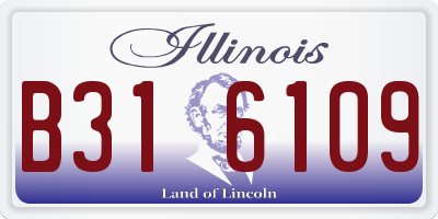 IL license plate B316109