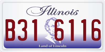 IL license plate B316116