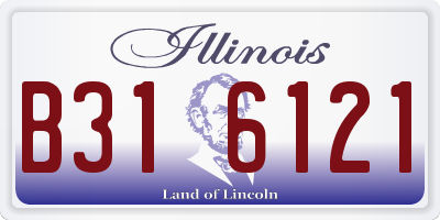 IL license plate B316121