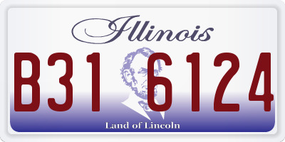 IL license plate B316124