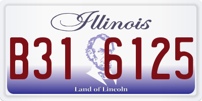 IL license plate B316125