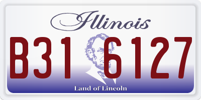 IL license plate B316127