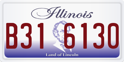 IL license plate B316130