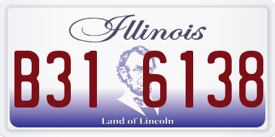 IL license plate B316138