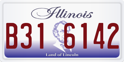 IL license plate B316142