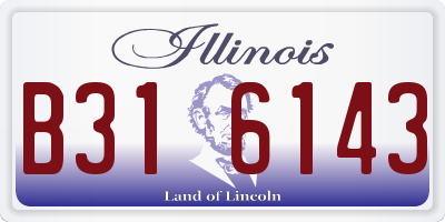 IL license plate B316143