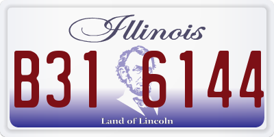 IL license plate B316144