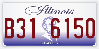 IL license plate B316150