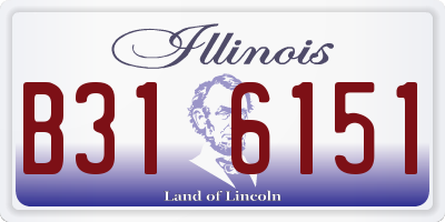 IL license plate B316151