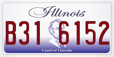 IL license plate B316152
