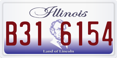 IL license plate B316154