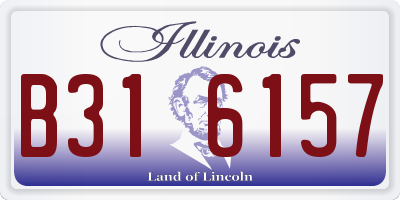 IL license plate B316157