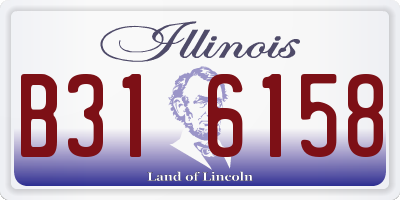 IL license plate B316158
