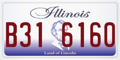 IL license plate B316160