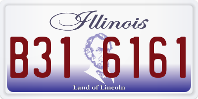 IL license plate B316161