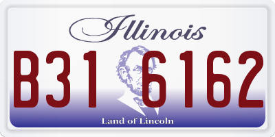 IL license plate B316162