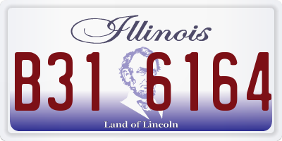 IL license plate B316164