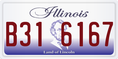 IL license plate B316167