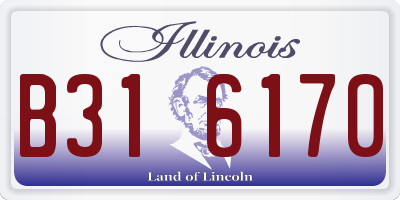 IL license plate B316170