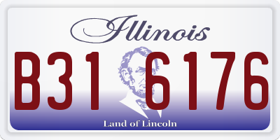 IL license plate B316176